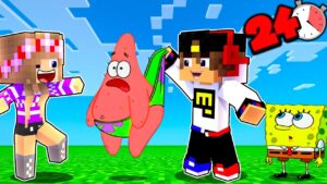 КАК ИГРАТЬ 24 Часа за Спанч Боб и Патрика в Майнкрафт 100% ТРОЛЛИНГ ЛОВУШКА MINECRAFT