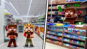 ARDA VE RÜZGAR GİZLİCE MARKETTE KALIYOR! 😱 – Minecraft