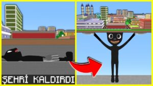 CARTOON CAT’İ ŞEHRİN ALTINA GÖMDÜK, ŞEHRİ HAVAYA KALDIRDI! 😱 – Minecraft