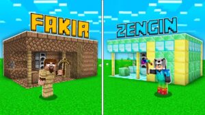FAKİR KÖYLÜ EVİ VS ZENGİN KÖYLÜ EVİ! 😱 – Minecraft