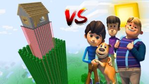 GİZLİ UZAY KULE EV VS DEV RAFADAN TAYFA! 😱 – Minecraft