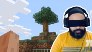 I Play MINECRAFT Wearing A BLINDFOLD! | MINECRAFT