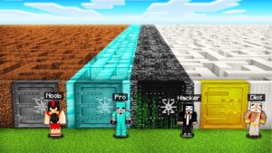 MINECRAFT: COMO ESCAPAR DE UN LABERINTO NOOB VS PRO VS HACKER VS DIOS 🏃😱