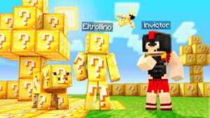 MINECRAFT pero TODO lo que TOCO se CONVIERTE en LUCKY BLOCK 😱