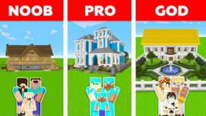 Minecraft Battle: NOOB vs PRO vs GOD: FAMILY MANSION in MINECRAFT / Animation