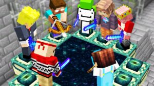 Minecraft, But YouTubers Beat The Game For You…