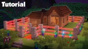 Minecraft: How to Build a Mob Proof Wooden House Tutorial  – (Safe Redstone House)