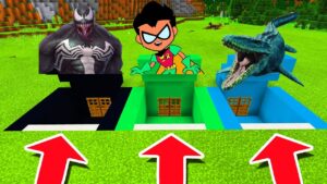 Minecraft PE : DO NOT CHOOSE THE WRONG SECRET BASE! (Venom, Teen Titans Go & Mosasaurus)