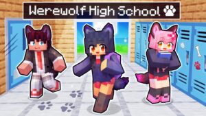My FIRST Day at WEREWOLF High School in Minecraft!