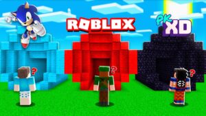 NÃO ENTRE NO TÚNEL DE JOGOS ERRADO NO MINECRAFT !! (Sonic, Roblox, PK XD)