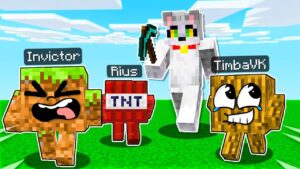 ¡NOS ESCONDEMOS en BLOQUES de MINECRAFT! 😂🤣 EL ESCONDITE en MINECRAFT con INVICTOR y TIMBA VK