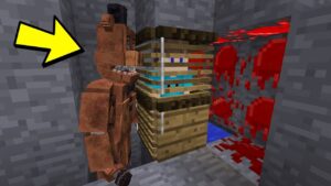 O QUE ESTÁ ATRÁS DA PORTA NO MINECRAFT ? (ABRA E MORRA!)