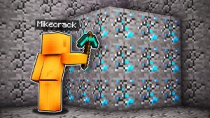 Paso MINECRAFT pero puedo PICAR CHUNKS ENTEROS 😱⛏  MIKECRACK MINECRAFT PERO #4