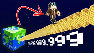 SALGO 999.999.999 METRI SOPRA IL MONDO DI MINECRAFT!!