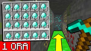 SCAVO DRITTO PER 1 ORA NEL MIO MONDO – MINECRAFT ITA