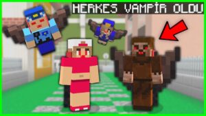 ŞEHİRDE HERKES BİRBİRİNİ ISIRDI, VAMPİR OLDU! 😱 – Minecraft