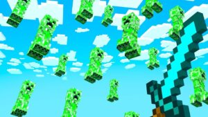 Survivre À UNE PLUIE DE CREEPER dans MINECRAFT !!