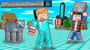 VOCÊ CONSEGUE SOBREVIVER EM UM MUNDO DE DIAMANTE NO MINECRAFT?